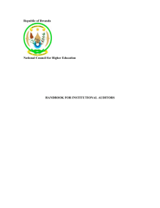 Handbook for institutional auditors