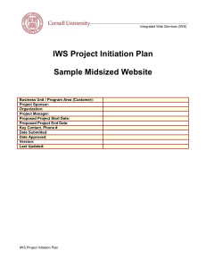Project Initiation Plan
