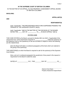 Form 7 - Property Assessment Appeal Board