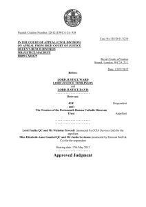 Court of Appeal Judgment Template