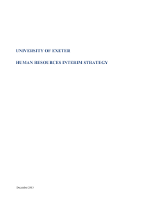 Interim HR strategy - University of Exeter