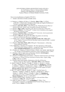 LIST OF PUBLICATIONS - Atomic physics department