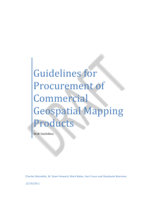 Commercial Geospatial Mapping Product Guidelines