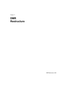 DLM Chapter 17: DMR Restructure
