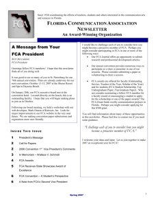 Newsletter - Florida Communication Association