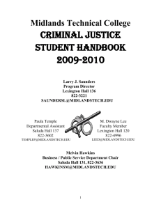 Criminal Justice Handbook - Midlands Technical College