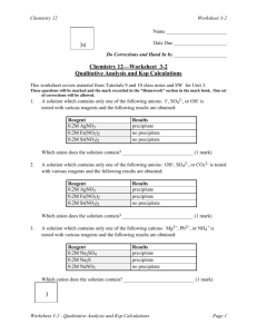 Worksheet 3-2 - colgur chemistry