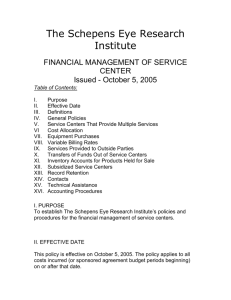 Financial Management of Service Center