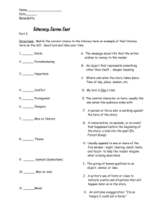 9th grade literary terms quiz