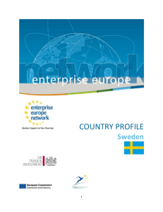 COUNTRY PROFILE Sweden Key facts and figures Year of EU entry