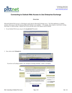 Connecting to Outlook Web Access to Use Enterprise Exchange (On