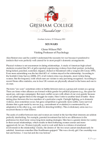 Sex Wars - Gresham College