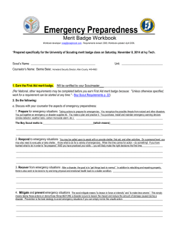Emergency preparedness merit badge book