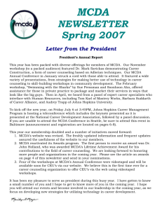 June, 2007 - Maryland Career Development Association