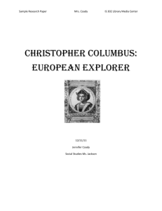 Christopher Columbus Report