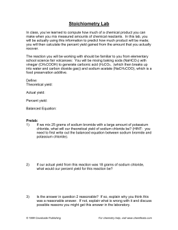 Stoichiometry lab report