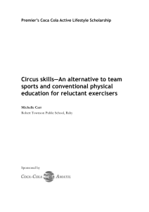 Circus skills—An alternative to team sports and conventional