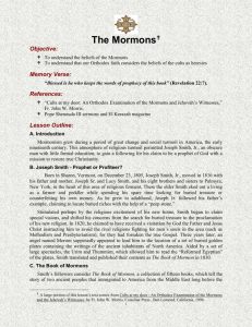 The Mormons - St. George's Sunday School