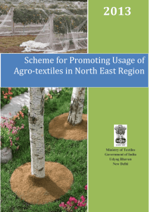 overview of scheme for promoting usage of agrotextiles in north east