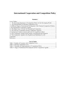 International Cooperation & Competition Policy