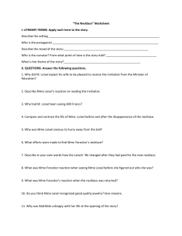 Study Guide for “The Necklace”