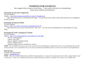 Section. Website for Students Master