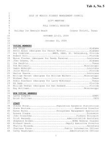 Full Council Minutes - Gulf of Mexico Fishery Management Council
