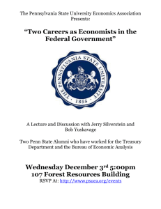 The Pennsylvania State University Economics Association Presents: