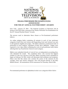 Lead Actress - The National Academy of Television Arts & Sciences