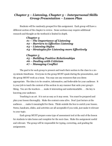 Chapter 3 – Group Presentation Rubric
