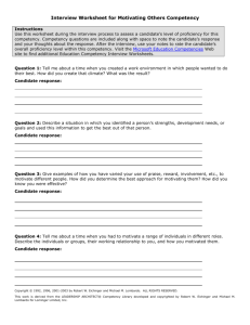 Motivating Others Interview Worksheet