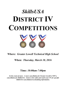 District Conference Info 2016 - Greater Lowell Technical High School