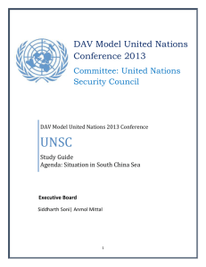 Background Guide - DAV Model United Nations