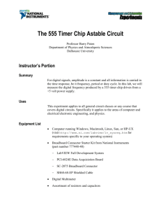 The 555 Timer Chip Astable Circuit
