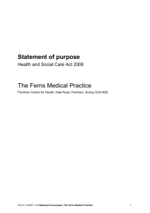 ferns medical practice statement of purpose