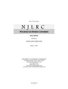 title 41. oaths and affidavits - New Jersey Law Revision Commission