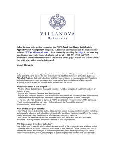 Villanova Online Project Management Certificate Program