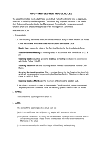 Model Sporting Section Rules 2015