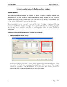 STO - Balance Sheet details