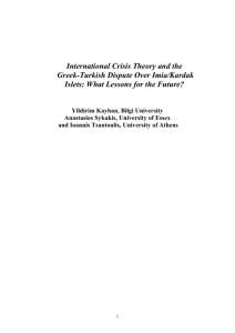 International Crisis Theory and the Greek