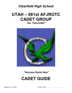 SECTION A UTAH 81ST AFJROTC CADET CORPS