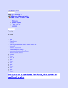 EthnoRelativity - Discussion questions for Race, the power of an