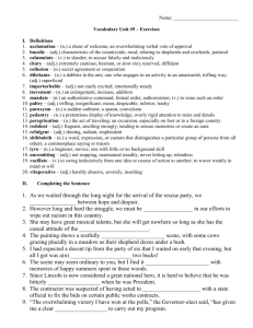 Vocabulary 9 handout