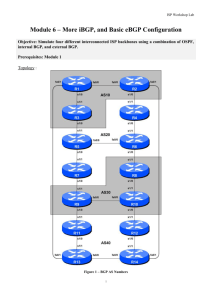 Module 6 – More iBGP, and Basic eBGP Configuration