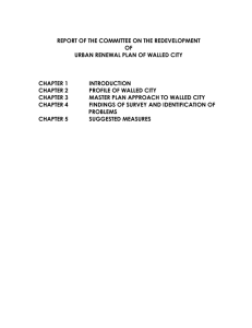 Tentative Outline of the report on the Redevelopment of Walled city