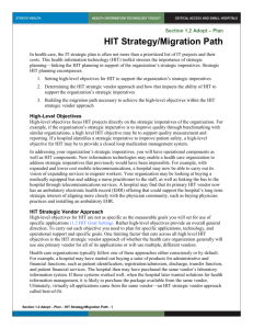 HIT Strategy/Migration Path doc