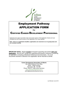 Employment Pathway (Word) - Career Development Association of