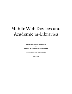 Mobile Web Devices and Academic m