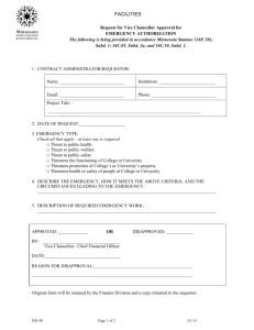 Emergency VC/CFO Authorization Form