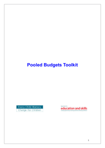 Pooled Budgets Toolkit - REGIONAL COMMISSIONING